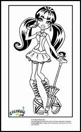 Draculaura Pages Coloring Monster High Getcolorings sketch template