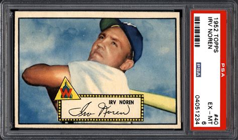 topps irv noren psa cardfacts