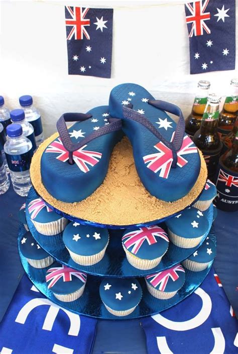 love the thongs on the australia day cake and the cupcakes are a nice