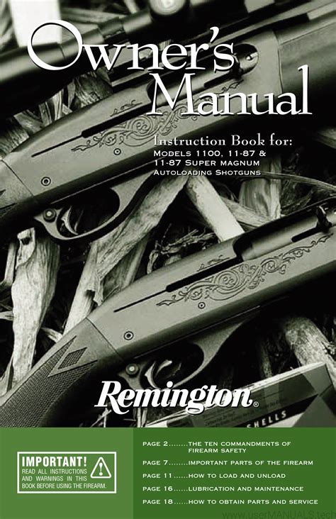 remington     super magnum instruction manual