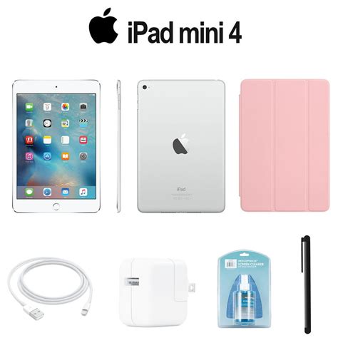 apple gb ipad mini  wi fi  silver  pink smart cover accessories walmartcom