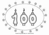 100th Birthday Colouring Coloring Pages Candles Brownie Activityvillage Choose Board sketch template