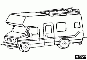 rv coloring pages campervan  motorhome coloring page coloring