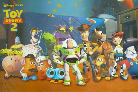 Disney Pixar Toy Story 2 Poster Woody And Buzz Standing