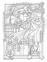 Steampunk Coloring Pages Book Haven Creative Adult Designs Choose Board sketch template