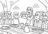 Supper Abendmahl Familienkreis Atividades Preschoolers Educação sketch template