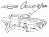 Camaro Drawing 1969 Outline Chevrolet Z28 Chevy Coloring Corvette Getdrawings Stingray sketch template