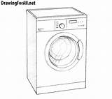 Washing Machine Drawing Draw Sketch Pencil Realistic Mechanical Drawingforall Stepan Ayvazyan Electronics Tutorials Posted sketch template
