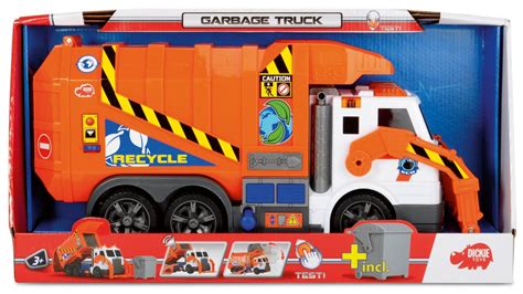 dickie toys speelgoed vuilniswagen action series garbage truck met licht en geluid bestel nu