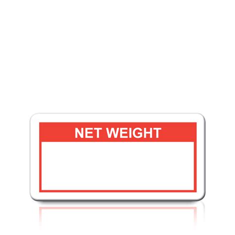 buy net weight labels  red
