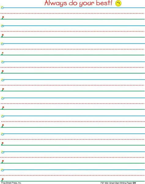lined writing paper  st grade writing paper printable