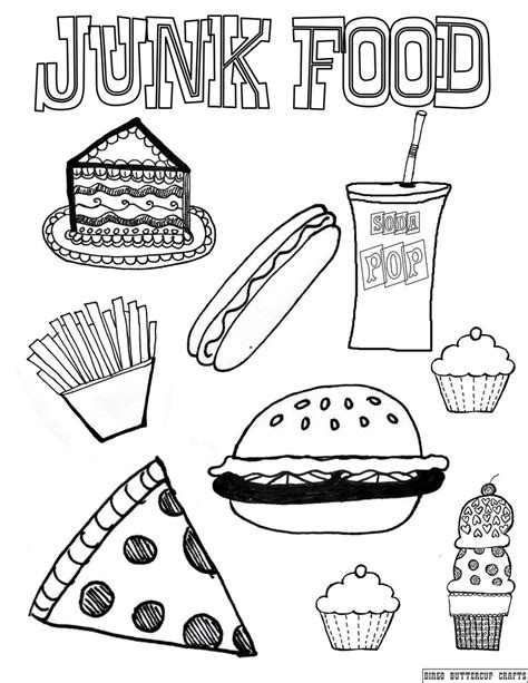 junk food  coloring page   bingobu flickr