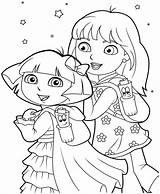 Dora Coloring Pages Friends Explorer Printable Colouring Wonderful Color Princess Sheets Girls Birthday Christmas Drawing Cartoon Diego Getdrawings Getcolorings Choose sketch template