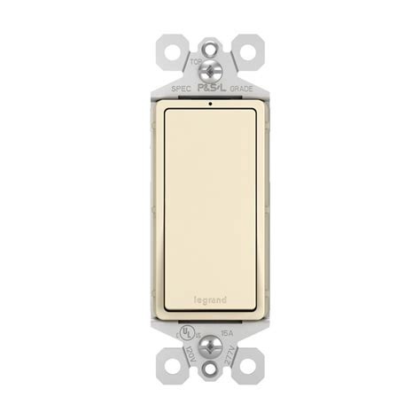 legrand radiant  amp single pole  light almond illuminated rocker light switch