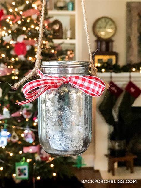 How To Diy A Mercury Glass Mini Mason Jar Ornament Back Porch Bliss