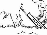 Sinking Titanic Ship Coloring Pages Drawing Printable Colouring Getdrawings Getcolorings Template sketch template