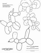 Coloring Balloon Animals Sheet Thing Pages Daily sketch template