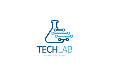 tech lab logo creative illustrator templates creative market