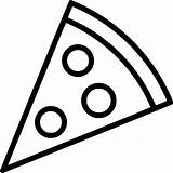 Pizza Slice Clipart Icon Clip Outline Transparent Library Pinclipart sketch template