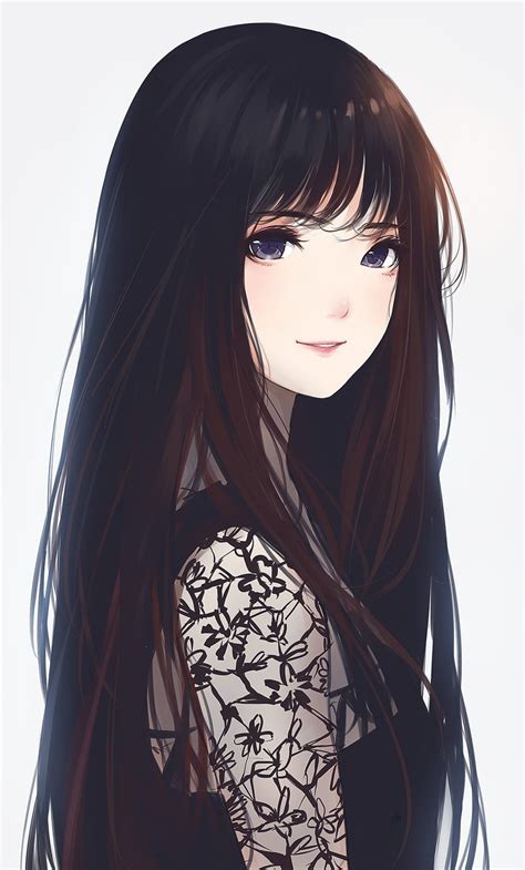 resolution cute anime girl iphone   wallpaper