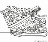 Shoe Colouring Funky sketch template