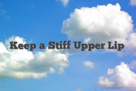 stiff upper lip english idioms slang dictionary