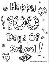 School Coloring 100 Days 100th Pages Printable Kindergarten First Activities Printables Happy Sheet Sheets Worksheets Color Fun Crafts Clipart Project sketch template
