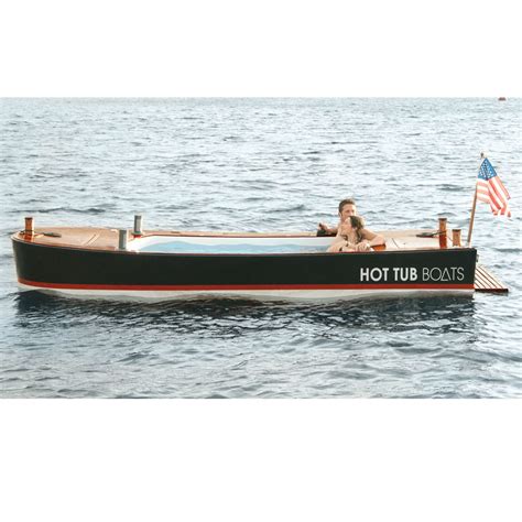 The Hot Tub Boat Hammacher Schlemmer