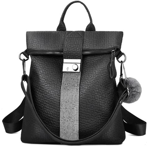 fashion leather backpack  women antitheft handbag travel rucksack ladies waterproof shoulder