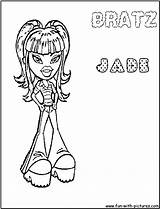 Bratz Coloring Jade Pages Printable Fun Colouring sketch template