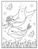 Meerjungfrau Mermaid Coloring Malvorlage Dolphin Meerjungfrauen Malvorlagen Delfin Dolphins Verbnow Kostenlos Freund sketch template