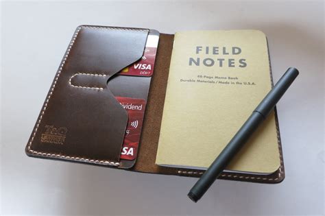 brown leather field notes cover moleskine cover hand