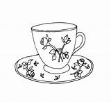 Tea Cup Drawing Teacup Coffee Sketch Alice Line Wonderland Saucer Drawings Mug Stamps Draw Coloring Party Digi Pages Paintingvalley Getdrawings sketch template