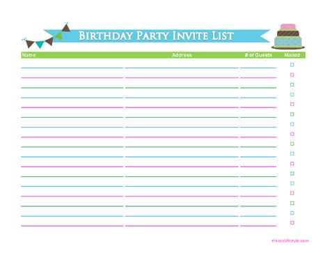 guest list templates  printable excel word