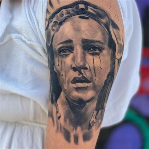 Share 63 Crying Virgin Mary Tattoo Best In Cdgdbentre