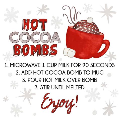 hot cocoa bomb tags  printable printable word searches