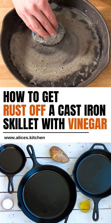 rust   cast iron skillet  vinegar cleaning recipes
