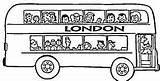 Bus London Coloring Pages Double Decker Tour City School Color Kids Its Print Netart Clip Choose Board Tourist Search sketch template