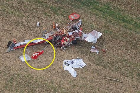 bedfordshire plane crash   wreckage show pilot     bail  mirror