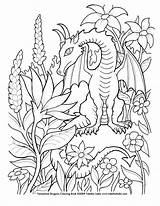 Coloring Dragon Pages Flower Dragons Color Deviantart Cool Sheets Fairy Detailed Colouring Book Really Printable Butterfly Fantasy Fantastical Visit Drawn sketch template