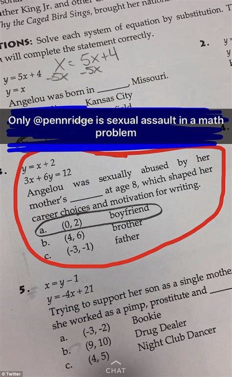 high school math assignment asks about maya angelou s