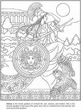 Coloring Athena Mythology Mythologie Goddesses Dover Grecque Grece Getdrawings Hephaestus Coloriages Warrior Starrett Grega Roman Dieux Bubblews Tachisme Lemme Pls sketch template