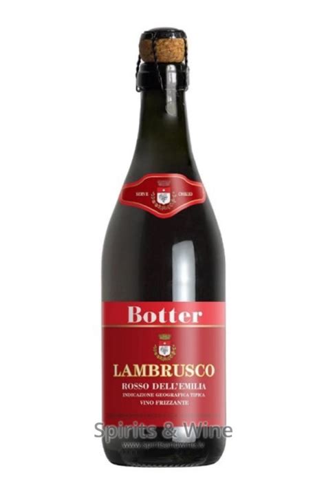 botter lambrusco rosso dellemilia igt frizzante red wine spirits wine