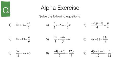 solving linear equations worksheet
