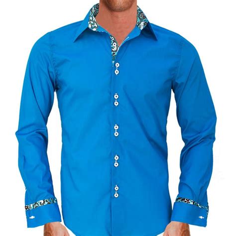 bright blue dress shirts mens designer shirts bright blue dress