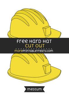 hard hat template large construction theme printables