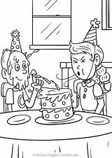 Malvorlage Ausmalbilder Ausmalbild Geburtstagsfeier Malvorlagen Kerzen Torte öffnen Seite sketch template