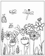 Meadow Coloring Blumenwiese Dragonfly Pages Flowery Printable Doodle Und Clipart Meinlilapark Over Freebie Printables Libelle Digital Scrap Popular Coloringhome sketch template