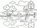 Pond sketch template