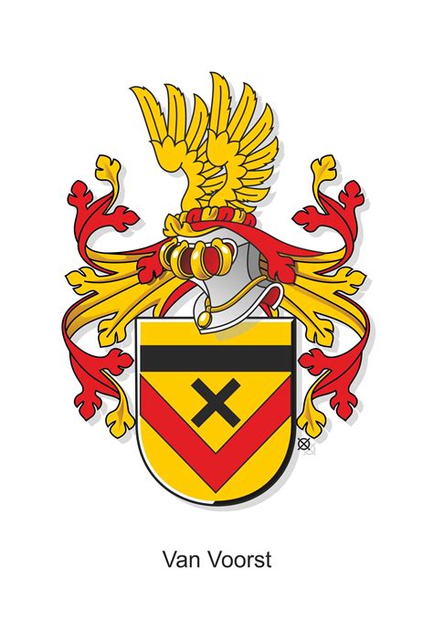 coat  arms  van vorst  shown  red yellow  black